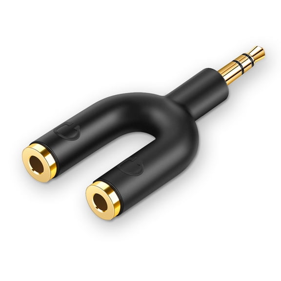 Strhowill 2 in 1 3.5mm Headphone Splitter Adapter,Stereo Jack Y Cable Compatible for Mobile phone; headphone; speaker; MP3; laptop; desktop computer.