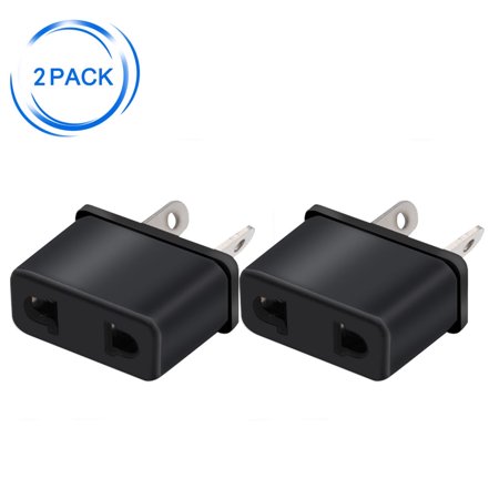 Strhowill 2 pcs Australia standard travel plug adapters, 2 hole sockets conversion Applicable to Europe/Germany/America plugs,EU/US socket to AU plug,AUS Plug.