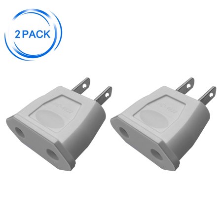 Strhowill 2 pcs Socket Plug Adapter Europe EU Euro TO US Travel Charger AC Power Converter,US 2 pin plug to EU 2 hole socket Power Jack Wall Plug Converter Travel Adapter,4.0mm hole