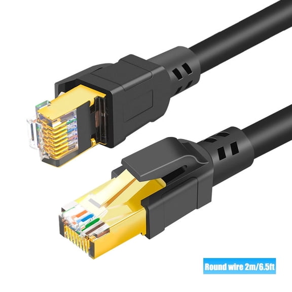 Strhowill 2PCS Cat8 Ethernet Cable,Outdoor&Indoor,6.5FT Heavy Duty High Speed 40Gbps 2000Mhz with Gold Plated RJ45 Connector, for Router,Modem,PC,Gaming.