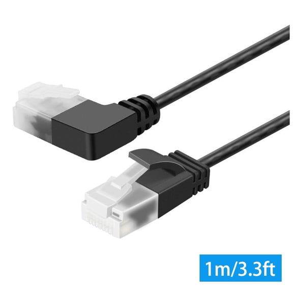 Strhowill 2PCS Ultra Slim RJ45 Cat6 Ethernet Patch Cable 3.3ft,Flexible LAN Ethernet Cable,Suitable for connecting gigabit wired networks to desktop computers/routers/laptops/switches/TV boxes,etc.