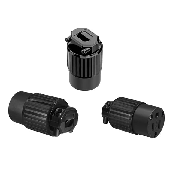 Strhowill 3 Pack Black Nema 5-15R Self Wiring Electrical Outlet Receptacle, 15A 125V, 3-Prong Grounded Socket for Appliance, Computer, Power Strip