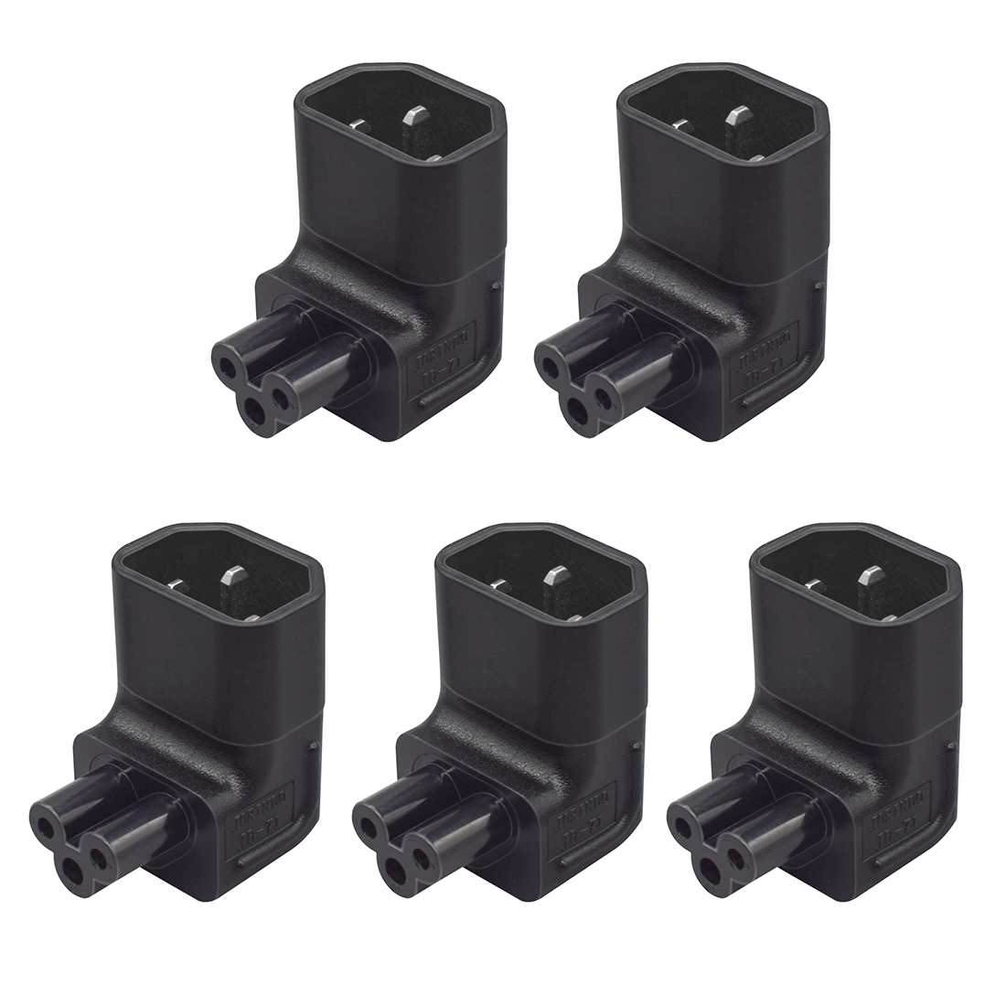 Inverted Computer Plug Strhowill 5 PCS C14 to C5 Downward Angle Power Adapter, 90-Degree ...