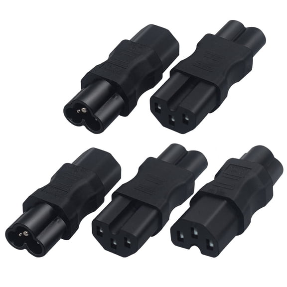 Strhowill 5 PCS C6 to C15 Power Adapter with Notch, Interface Converter for Specialized Equipment to Standard Power Distribution