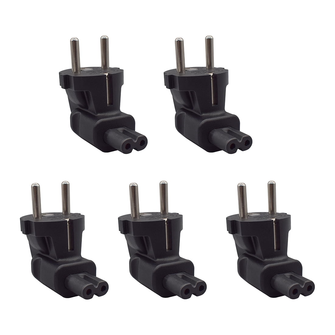 Strhowill 5 PCS EU to C7 Figure-8 Right Angle Power Adapter, Converts ...