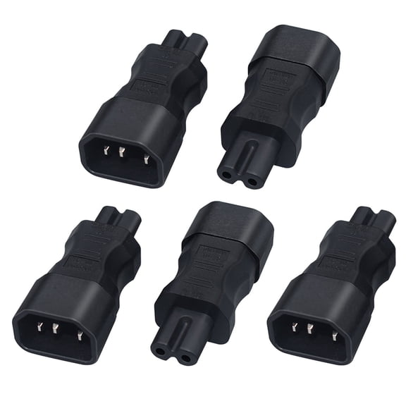 Strhowill 5 PCS IEC C14 to C7 Figure-8 Power Adapter, Connect Rack-Mounted Audio/Video Gear to PDU or UPS Power