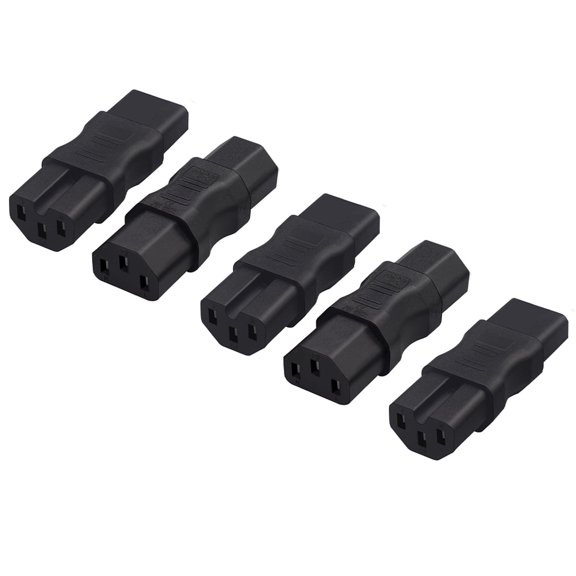 Strhowill 5  Pcs C13 to C15 Female to Female Power Adapter, for Server Rack & Network Cabinet Cable Management Solutions
