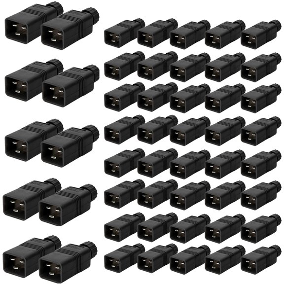 Strhowill 50 PCS IEC320 C20 Male Power Connector 16A/250V, Rewireable C20 Plug for Data Center Server, Rack PDU, UPS, Network Switch