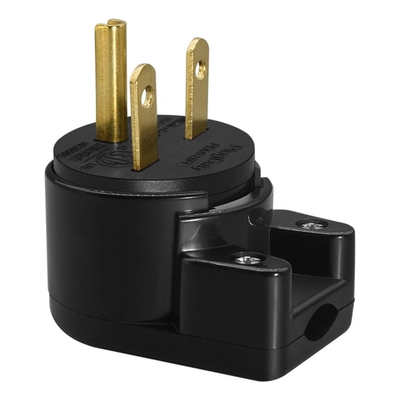 Strhowill 90 Degree 3 Pole DIY Rewirable,Right Angle Nema 6-15P 15A 250V AC Plug,12 Direction Rotatable Plug,Replacement Cord Connector Outlet.