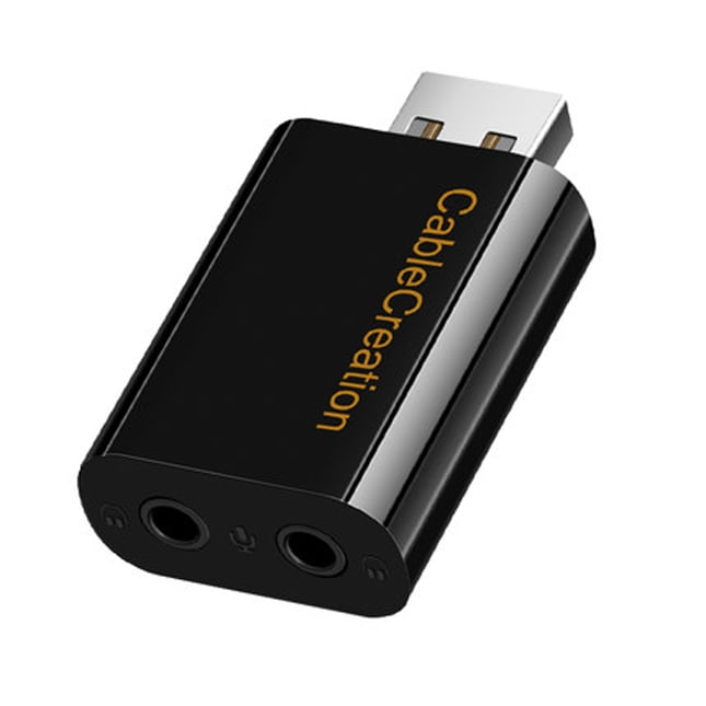 Strhowill Blcak USB to 3.5mm dual plug Audio Adapter,External Stereo ...