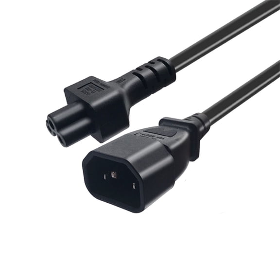 Strhowill C14 to C5 Power Cord 0.3M for Laptop Charger, Monitor, Printer - 10A 250V AC Power Cable