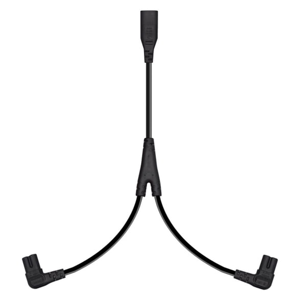Strhowill C8 to Dual C7 Power Cord Splitter,Right Angle Plug for Laptop AC Adapter, 2.5A 250V 0.3m