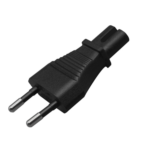 Strhowill European standard plug to IEC320 C7 AC Power converter plug, cylindrical 2-pin EU plug to Figure 8 2 hole socket Laptop power adapter converterEU TO C7