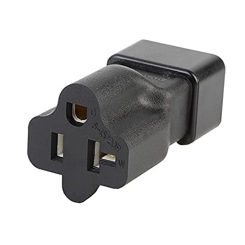 Strhowill IEC C20 TO 5-15/20R AC Power Adapter IEC320 C20 TO 5-15/20R Connector Male To Female Socket Converter