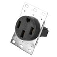 thumbnail image 1 of Strhowill NEMA 14-50R,Industrial Socket 50Amp RV, EV, Dryer Flush Mounting Receptacle Socket 125/250V Commercial Grade Black Outlet,Black, 1 of 7
