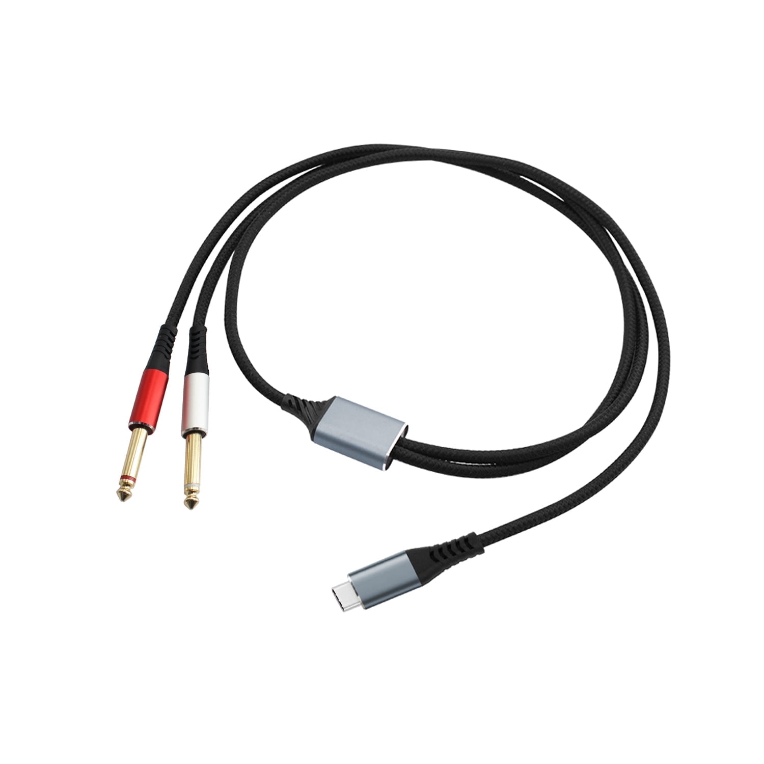 USB C To Dual 1/4 TS Cable 9.8ft - Type-C To Two Quarter Inch Adapter For Audio