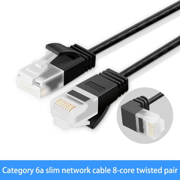 Strhowill Ultra Slim RJ45 Cat6 Ethernet Patch Cable 3.3ftFlexible LAN Ethernet Cable,32AWG,10Gbps500MHzUTP Cat6 Network CableThin Cat 6 Patch Cable for Router,Modem,Laptop,Servers.