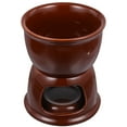 Stri 1 Set Ceramic Cheese Fondue Cheese Melting Pot Chocolate Melting