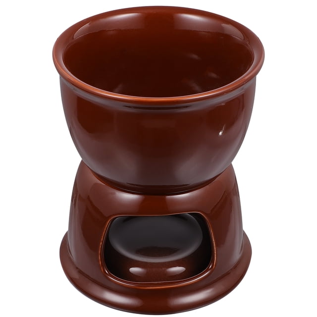 Stri 1 Set Ceramic Cheese Fondue Cheese Melting Pot Chocolate Melting
