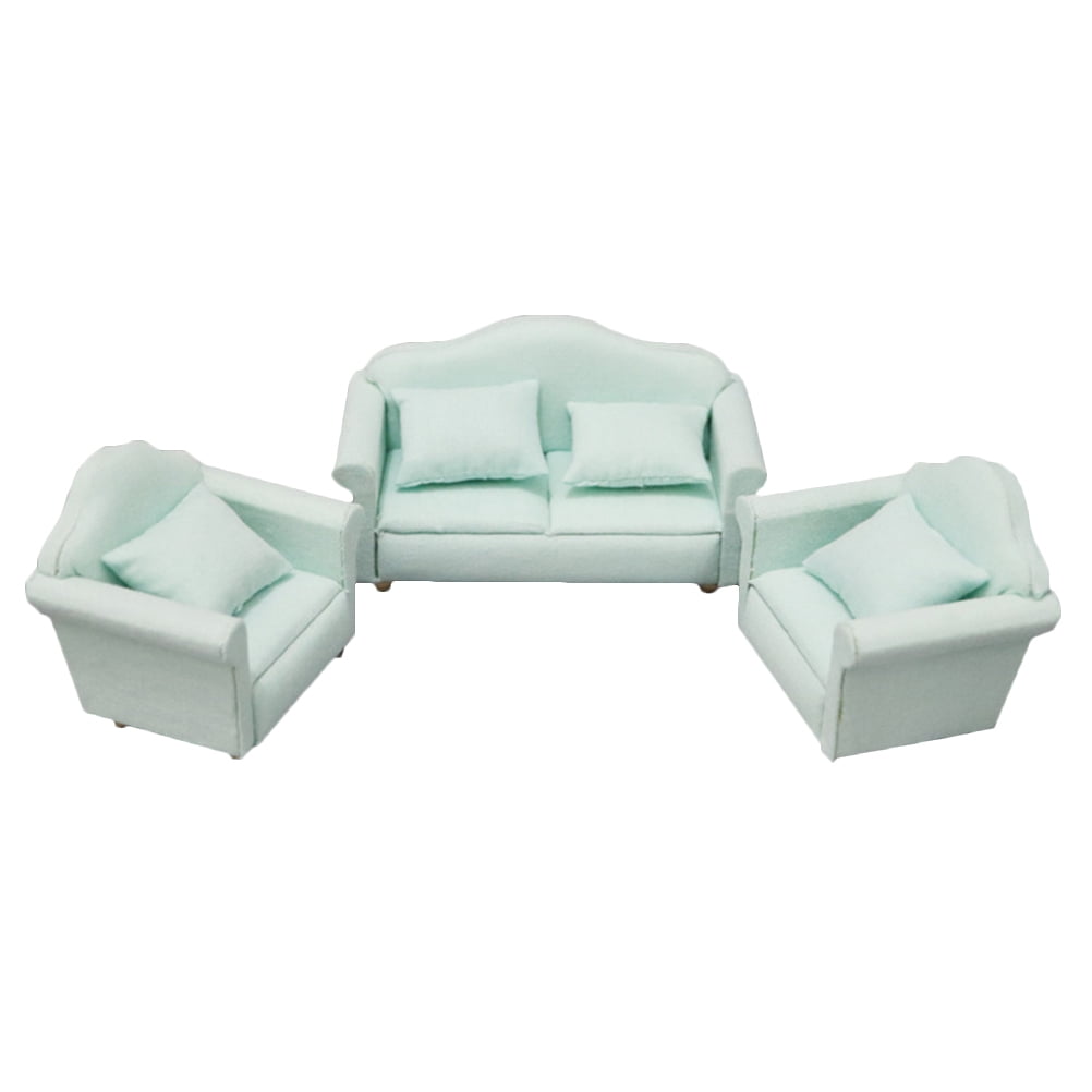 OUNONA Mini Sofa Set for Decoration Made of Fabric Multi Color Fits ...