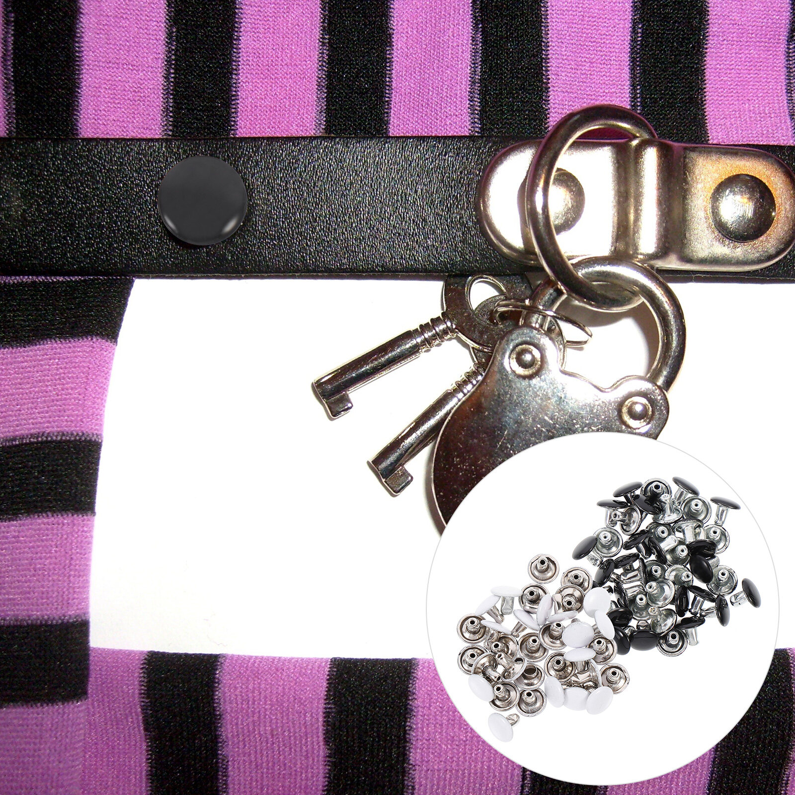 Stri 100 Sets Doublesided Rivets Leather Craft Rivet For DIY Leather