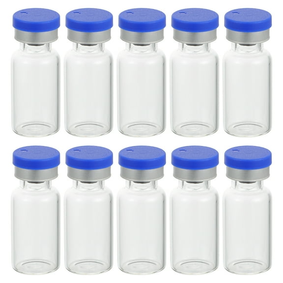 SASABAXI Tube Bottle With Lid Blue Glass for Home Use 100Pcs 1.54X0.63X0.63in