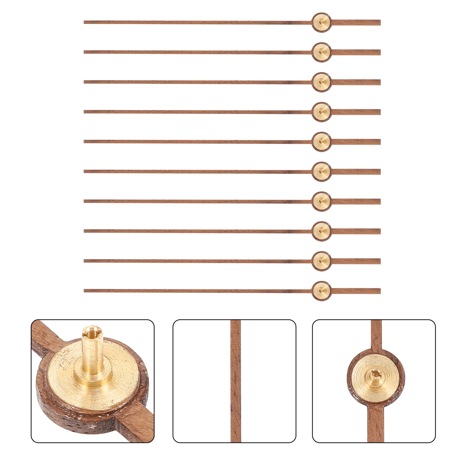 Stri 10Pcs Clock Second Hands Wooden Second Hands Replacement Clock