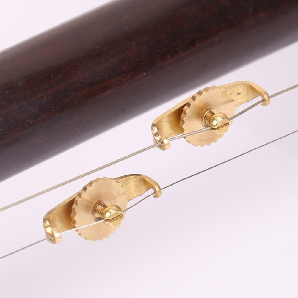 Stri 12pcs Copper Erhu Fine Tuners String Adjusters Erhu Adjustment Tools (Golden)