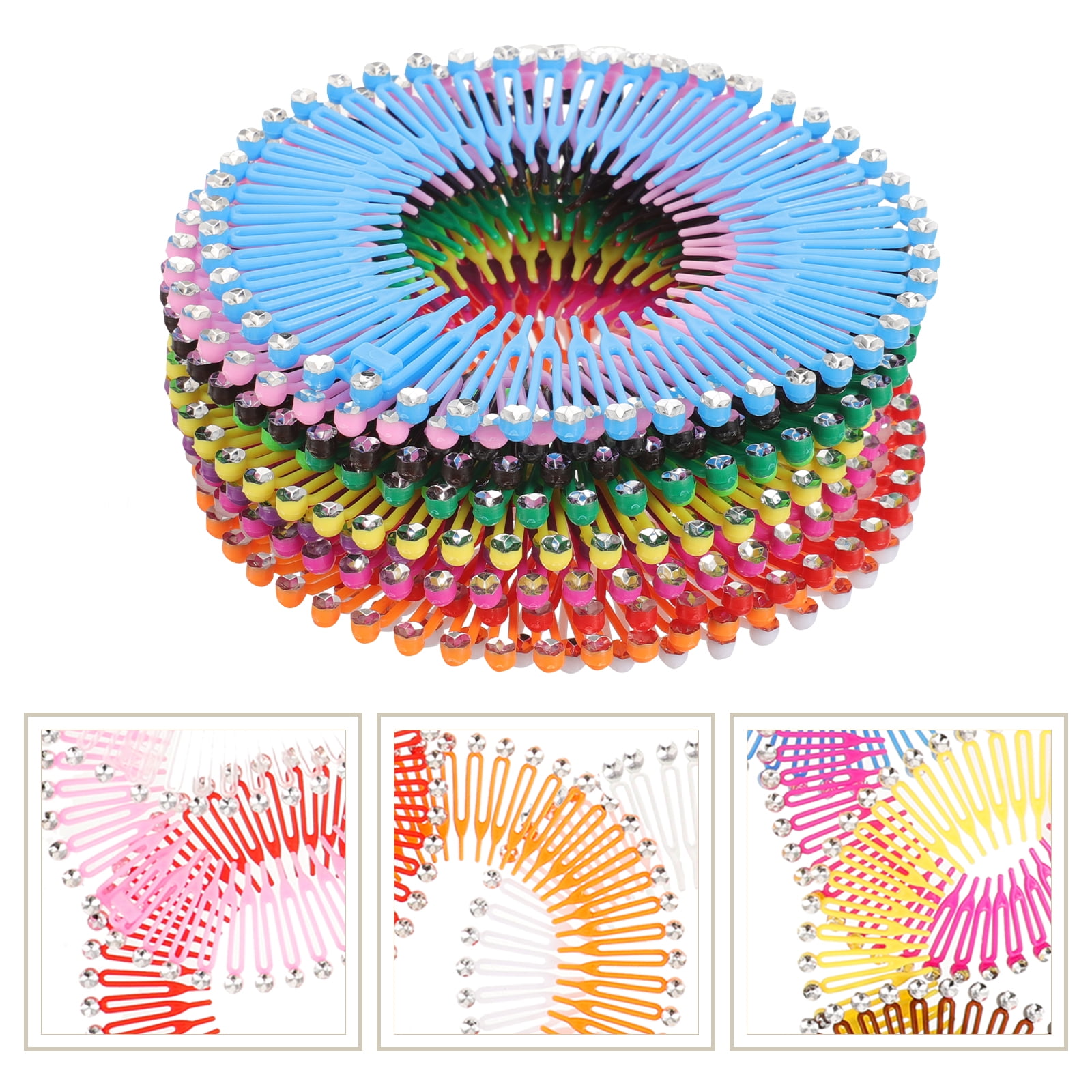 Stri 13Pcs Plastic Stretch Hair Combs Simple Hair Combs Creative Hair ...