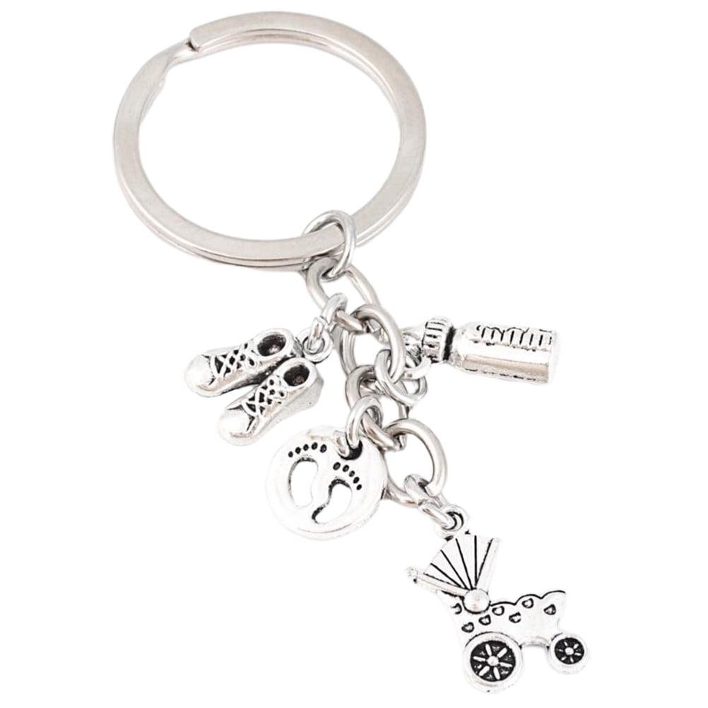 Stri 1Pc Baby Carriage Bottle Keychains Meaningful Key Holder Creative ...