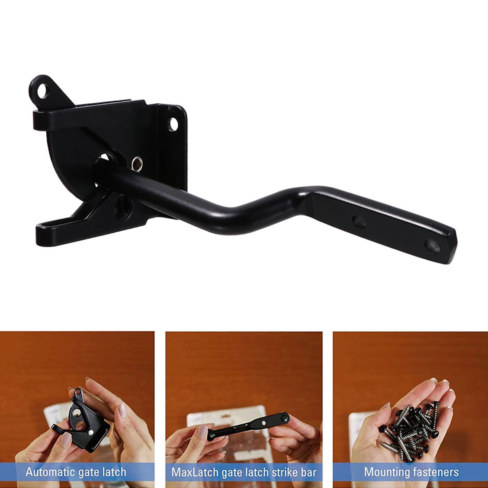 Stri 1pc Lever Fence Lock Carbon Steel Heavy Duty Bolt Lock Garden Wood