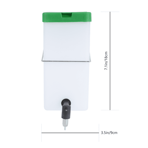 Stri 1pc Rabbit Drinking Feeder Plastic Automatic Water Machine for Cage(White Green)