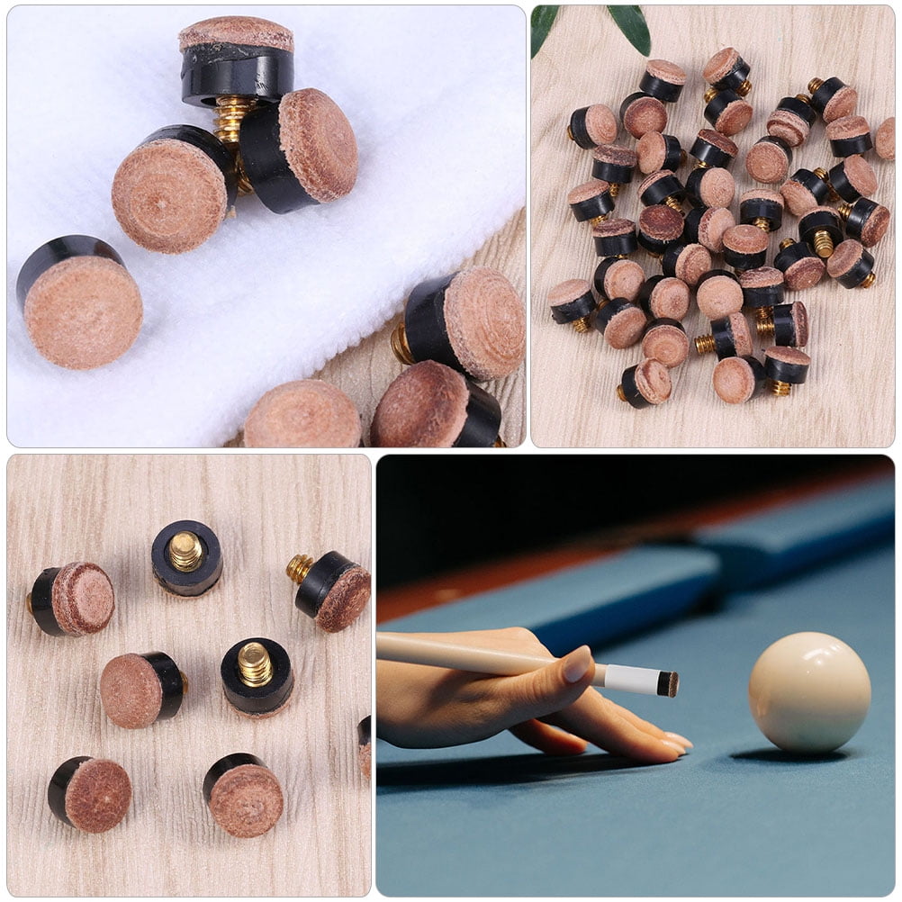 Stri 20Pcs Replacement Pool Cue Tips Billiard Cue Tips Screw Cue Stick