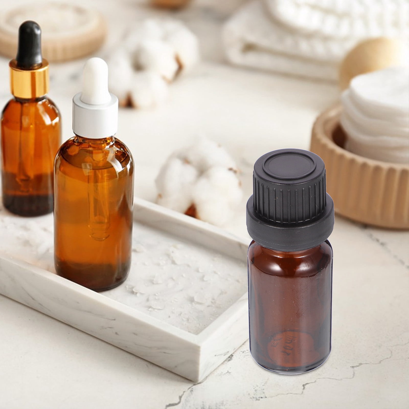 Stri 20pcs 10ml Glass Essential Oil Bottles Cosmetic Storage Container ...
