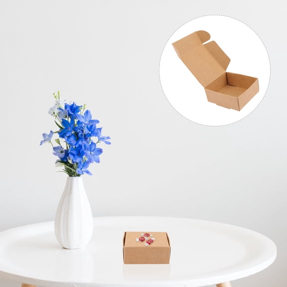 Stri 20pcs Kraft Paper Packing Boxes Small Shipping Boxes for Soap Candies Goodies