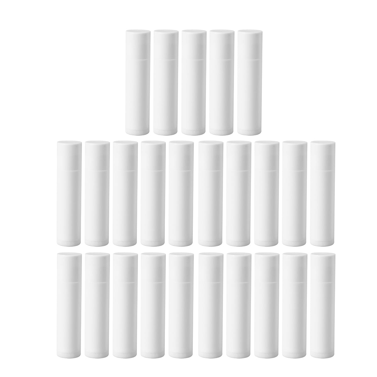 Stri 25pcs 5g Empty Plastic Lip Balm Tubes Containers Lip Gloss Storage