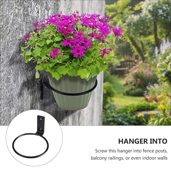 2Pcs Iron Bracket Rack Ring for Planters Flower Pots