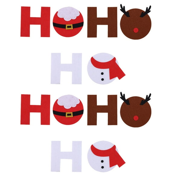 Stri 2pcs Non-woven Banners for Birthday Party Christmas Creative Hanging Ornaments