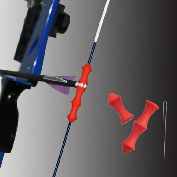 Stri 3pcs Archery Finger Guard Bowstring Finger Saver Tab Silicon Bow Release Recurve Bow Protector Hunting Shooting Accessory (Blue and Black and Red)