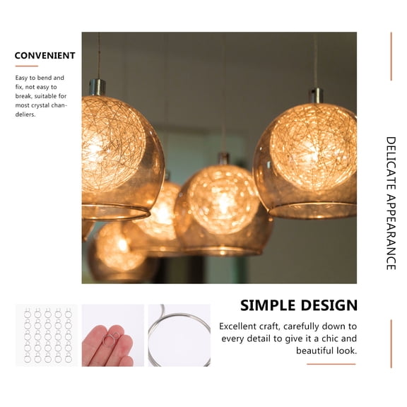 Stri 40pcs Ceiling Light Crystal Connector Metal Fastening Pin Chandelier Lamp Part