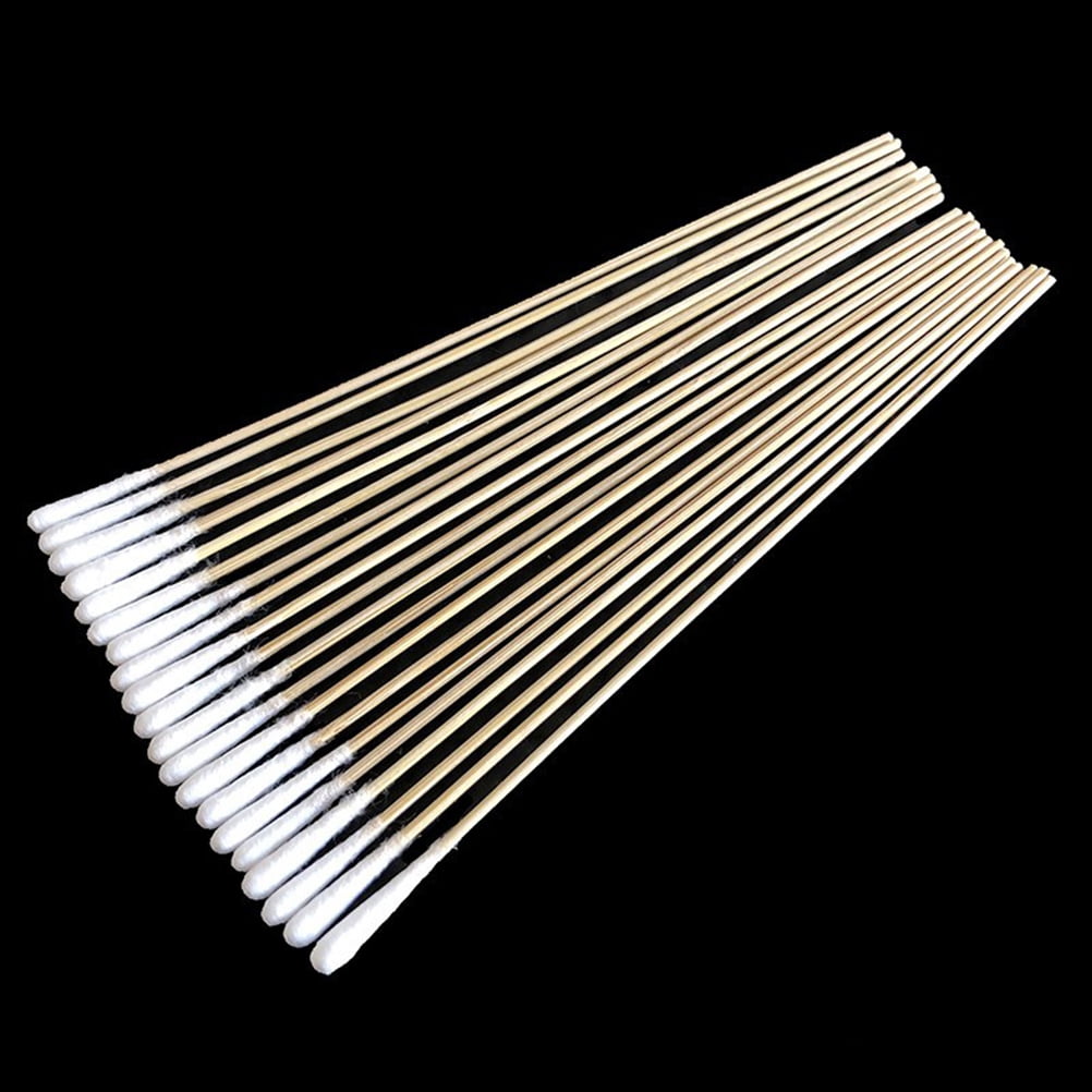 Stri 500PCS 15CM Long Single Head Cotton Swab Wooden Handle Cotton Stick Long Handle Cotton Swabs for Home Store Use