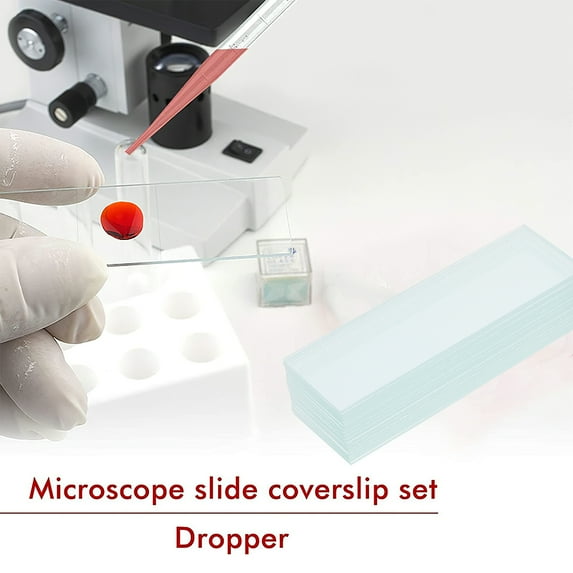 Stri 50pcs Blank Microscope Slides and 100pcs Pre Cleaned Microscope Cover Glasses