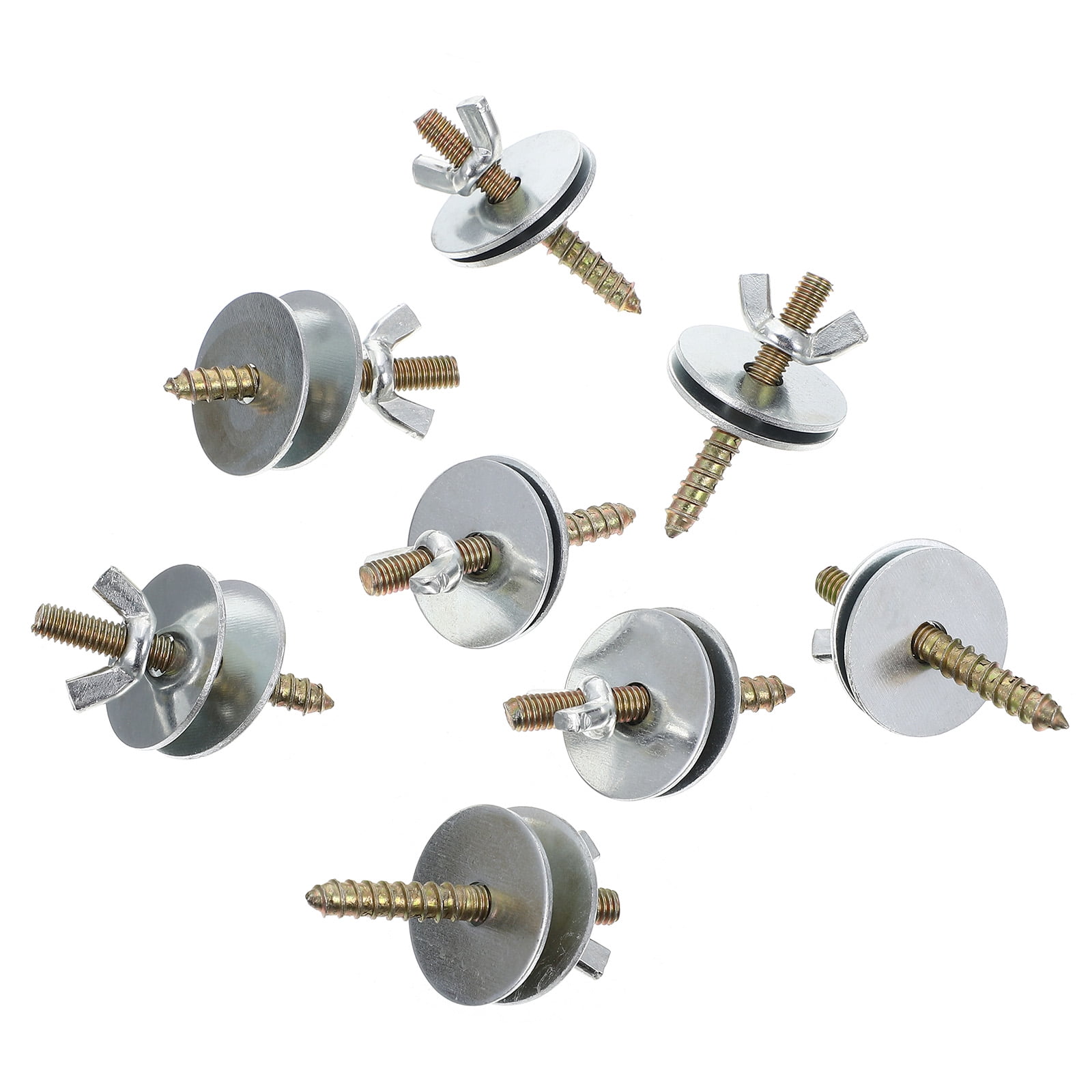 Stri 8 Sets Bird Cage Retaining Screws Bird Perch Screws with Gaskets