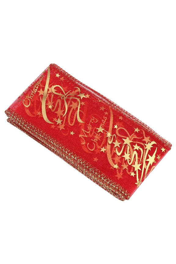 Glitter Ribbon Red Gauze 1Pack 79x2.5in