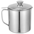 Stri Bacon Grease Container with Strainer Stainless Steel Oil Pot