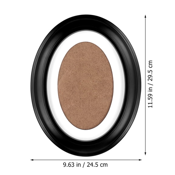 Stri Garneck 10 Inch Classic Oval Wood Picture Frame Wall Hanging Decoration - Send Seamless Nail and S Nail (Black)
