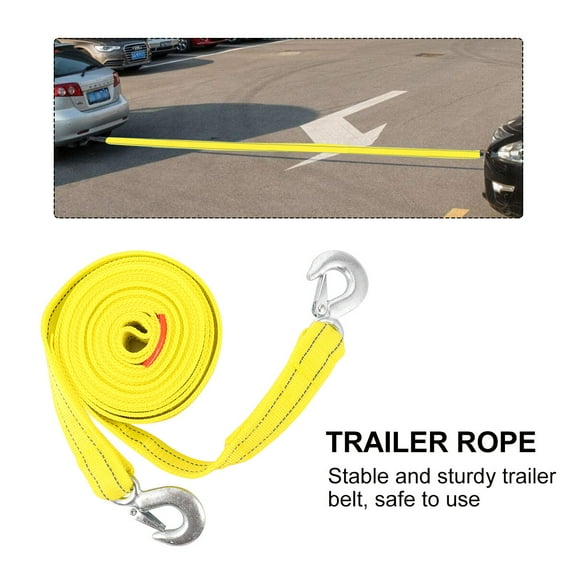 Stri Heavy Duty Car Trailer Rope 5 Tons 5 Meters Tow Strap with U-Shaped Hooks