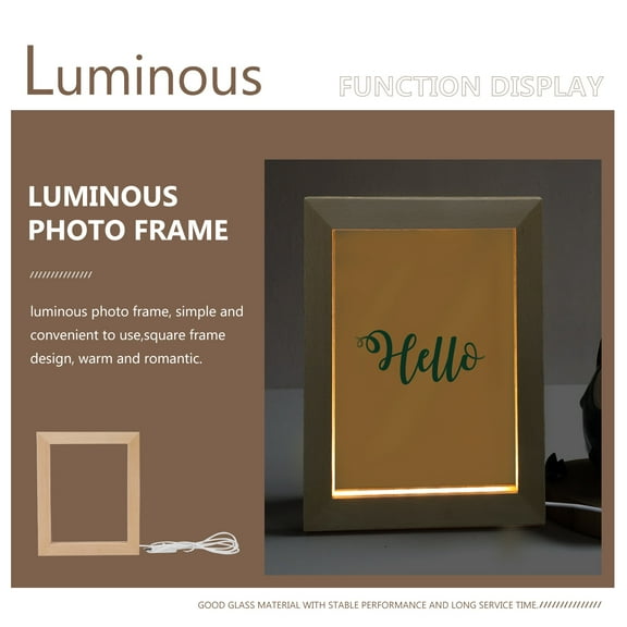 Stri LED Light Photo Frame Unique Wooden Picture Frame Chic Photo Holder