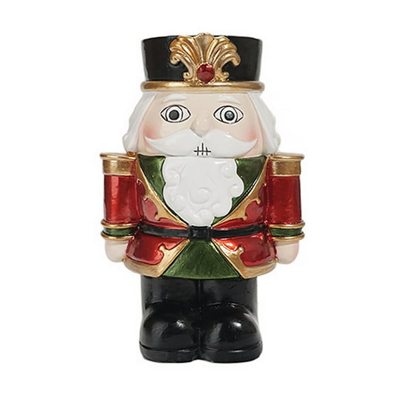 Stri Nutcracker Candle Holder Candle Stand Resin Crafts Adornment Christmas Decoration