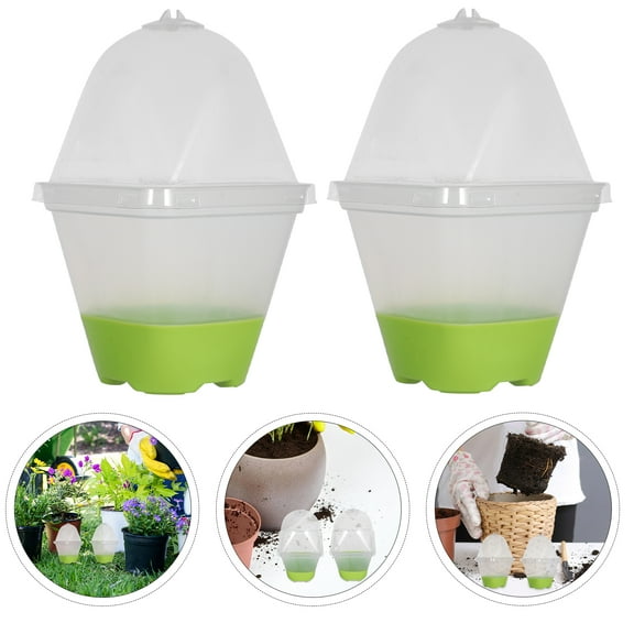 6pcs Clear Nursery Cups with Humidity Dome for Plant Ideal for Repeated Use with Small Drainage
